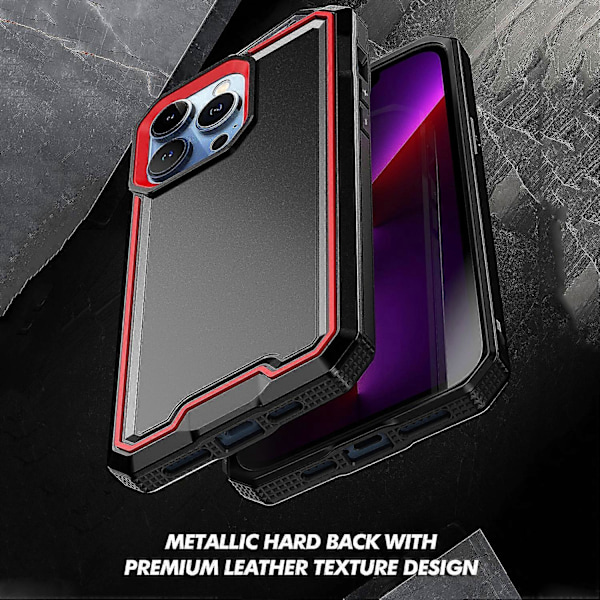 För iPhone 14 Pro Max Armour Tvåfärgat TPU + PC Mobilskal