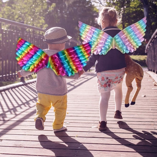 2 stk Vinger Rainbow Angel Kostyme Unicorn Kostyme Halloween