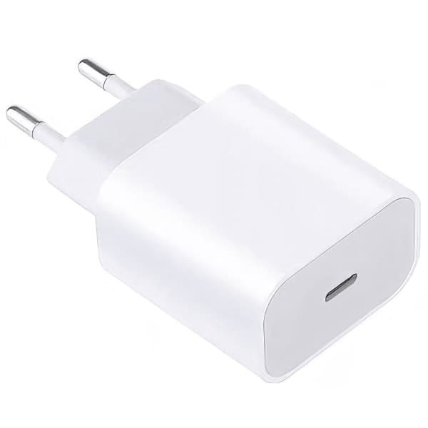 Oplader til iPhone - Strømadapter - 20W USB-C - Hurtig Oplader Hvid