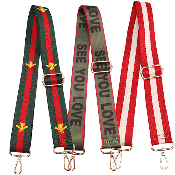 3 stk. Bælte Skuldertaske Crossbody Remme Justerbare Remme