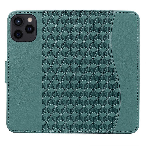 For iPhone 13 Pro Max Business Diamantspænde Læder Telefoncover med Lanyard