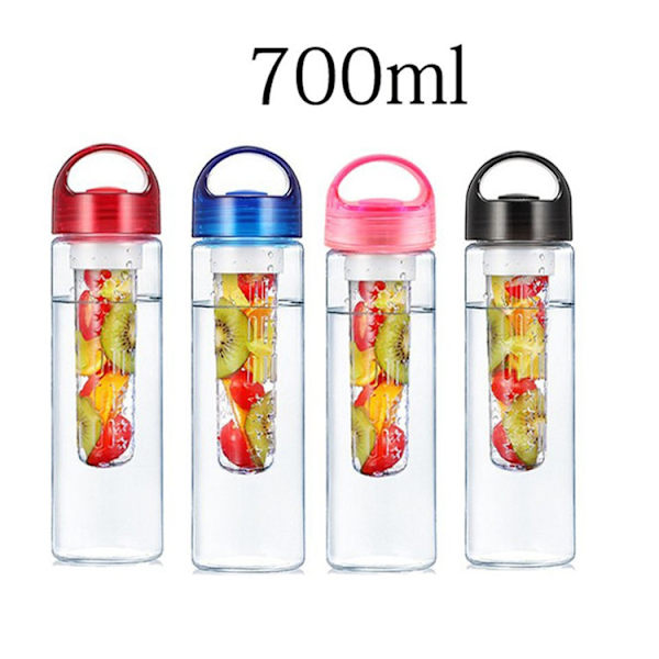Hedelmäinfuusiopullo Muovinen juomapullo 700ml red