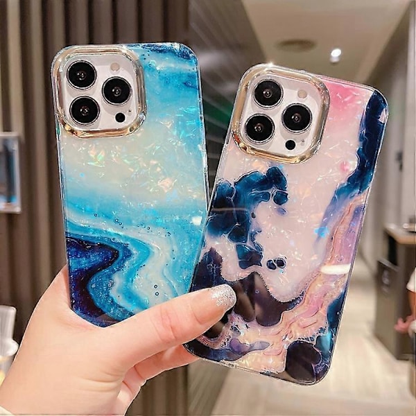 Färgglatt Kristall Ripple TPU Mobilskal för iPhone 15