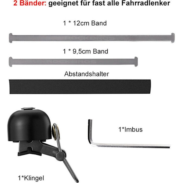 Pyöränkello mini klassinen pyöränkello kirkas noin