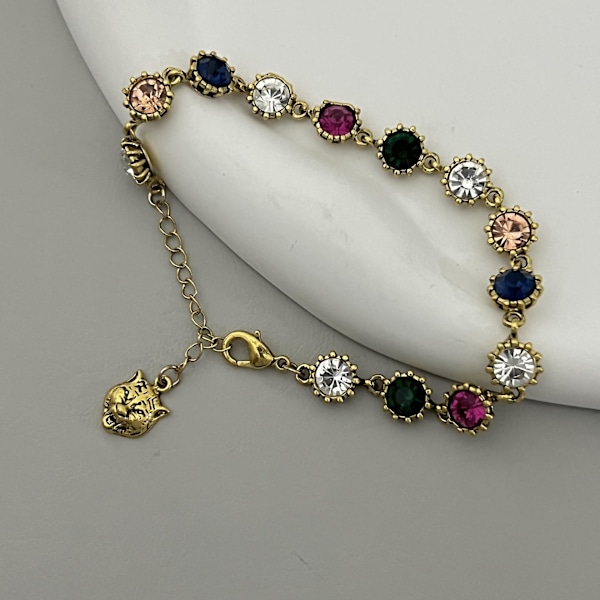 Halskje og armbåndsett med strasskrystaller til bryllup og fest