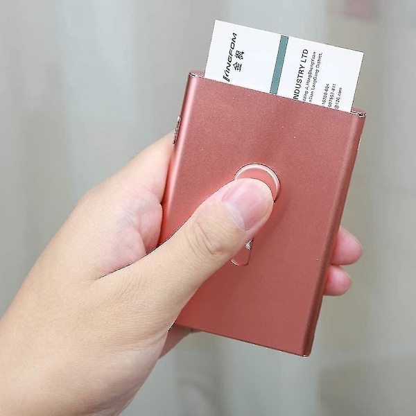 Håndskub letvægts etui automatisk visitkortholder