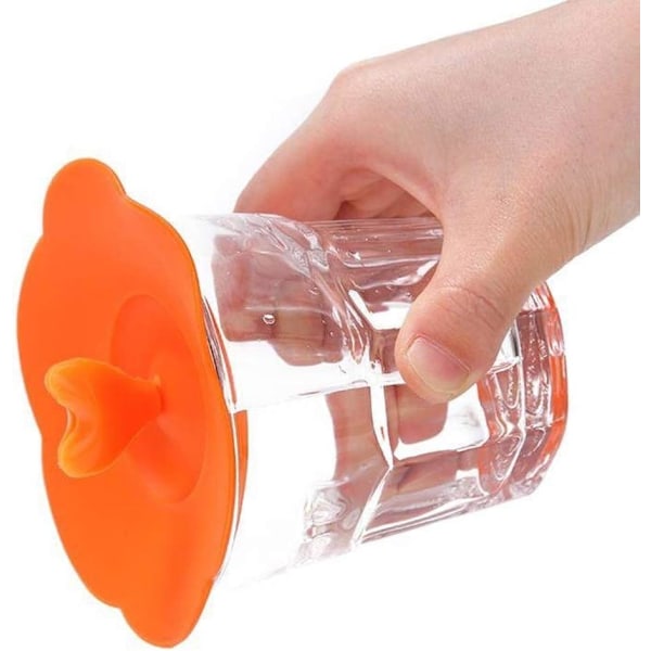 6 st Silikon Glas Koppskydd Kopplock Återanvändbara Anti-Damm Koppskydd Kaffe Te Muggskydd för Koppar Skålar Muggar Burkar