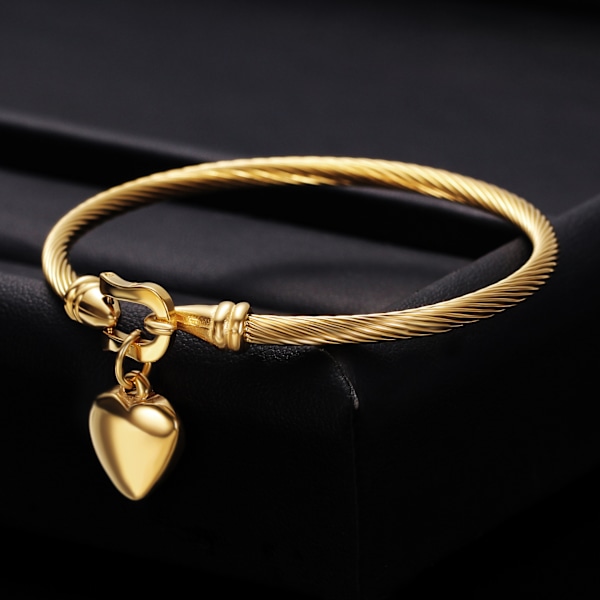 Hestesko spænde armbånd 304 titanium stål kærlighedsarmbånd silver