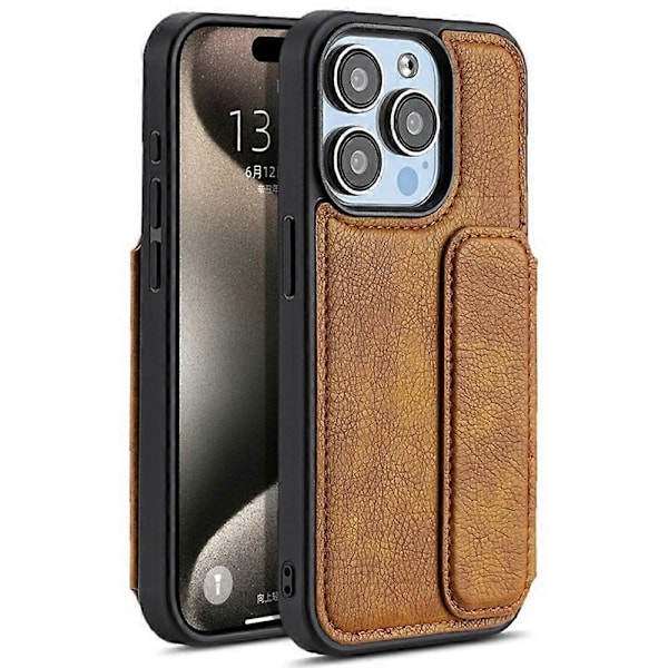 iPhone 15 Pro -kotelo nahkaa + TPU-korttipidike puhelinkuori