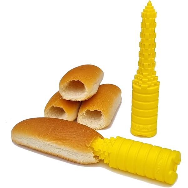 Hotdogbrød-bor Perfekt til grill og BBQ, Ideel størrelse til pølser og andre slags pølser Yellow