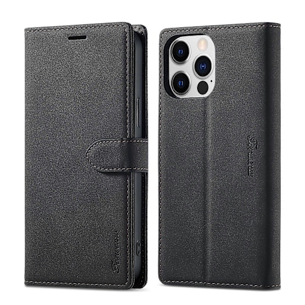 För iPhone 14 Pro Max Forwenw F1-serien Matt Stark Magnetisk Läder Telefonfodral