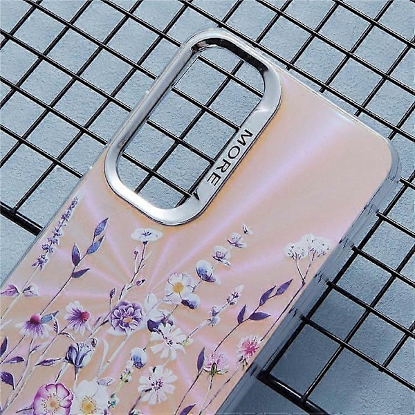 Skal för Samsung Galaxy S25+(Plus) PC + TPU Skyddande Mobilskal Laserskuret Blommönster