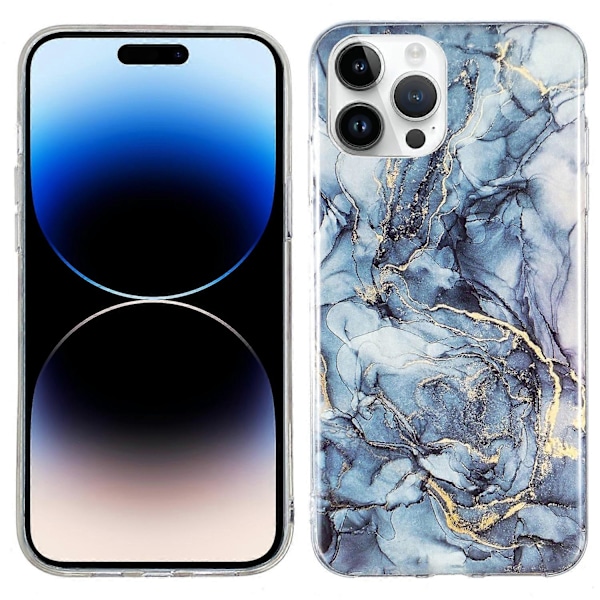 För iPhone 14 Pro IMD Marmor TPU Mobilskal