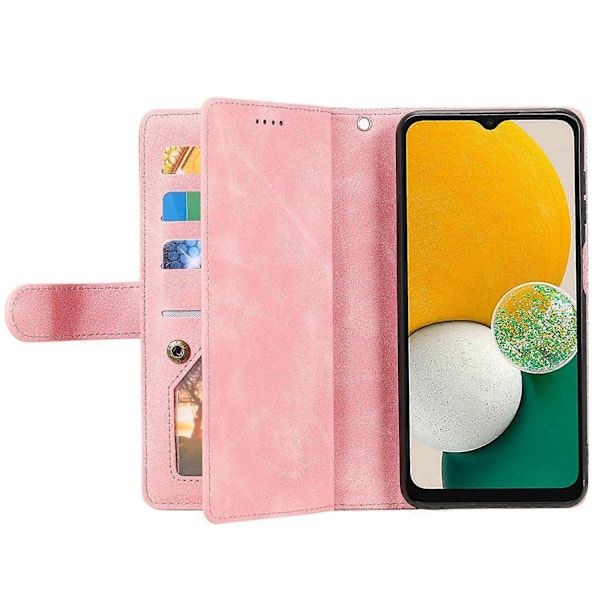 För Samsung Galaxy S25 Fodral PU Läder Telefonfodral med Dragkedja Plånbok 9 Kortfack