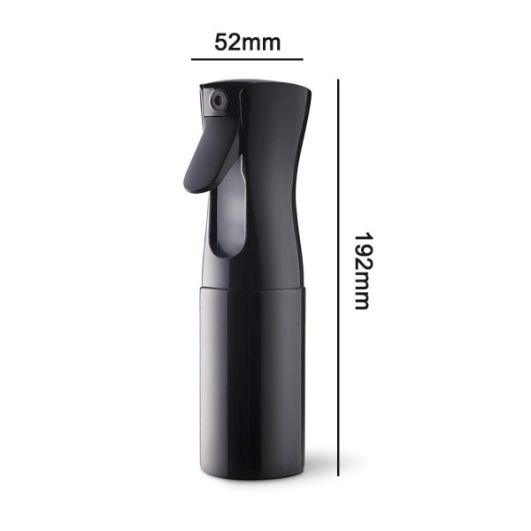 Hiuslakkapullo, Hienojakoinen Sumutin, 200ml Salonki Suihkutus Hiukset Musta