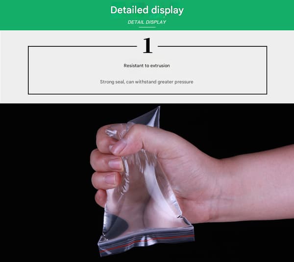 300-pack 4x6cm Ziplock Påsar med Dragkedja Transparenta