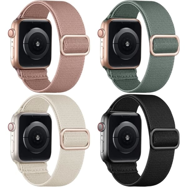 4-pak remme Kompatibel med Apple Watch 41mm 38mm 40mm Kvinder Me