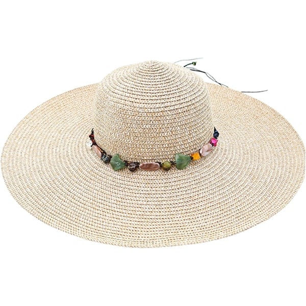 Kokoontaittuva aurinkohattu UPF 50+ naisille (beige)