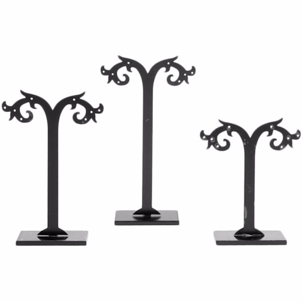 3 stk. Akryl Øredobber Stativ Holder T-form Ørepropper Rack