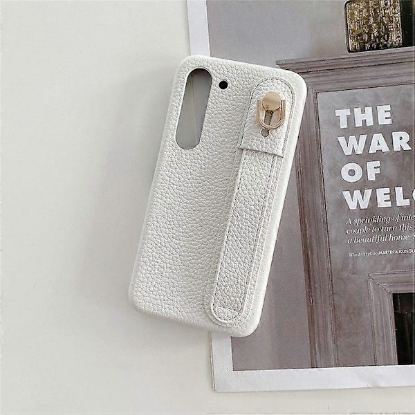 Skal med armband och stativ i PU-läder + PET för Samsung Galaxy S23 Plus(+)