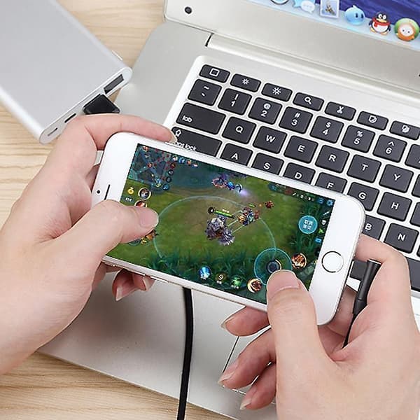 iPhone Premium snabbladdare vinkelkabel för gaming och mer!