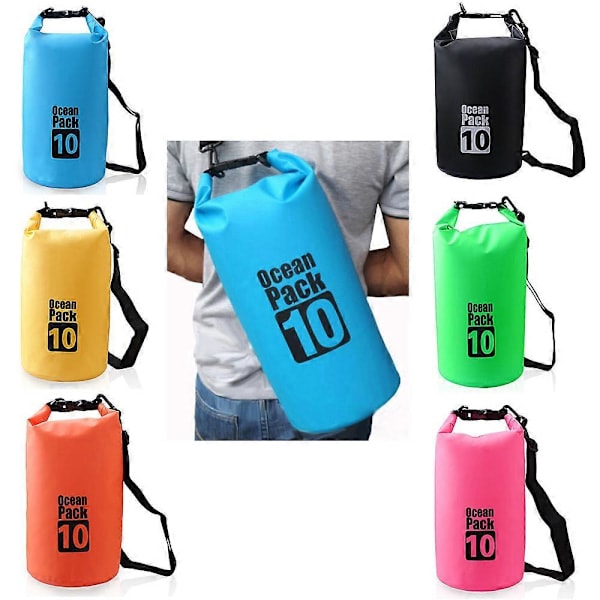 Vandtæt Dry Pack Taske 2L-30L Flydende Kano Kajak Camping Hav Taske Rygsæk gul 2l yellow 2l