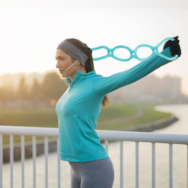 7 Ring Stretch and Resistance Träningsband | Rygg, Fot, Ben, Handsträckare, Armtränare för Sport & Träning, Fysioterapi Blue