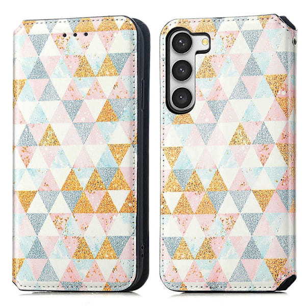 Samsung Galaxy S23 Ultra 5G -puhelimen kotelo, Neo Colorful magneettinen nahkainen puhelinkotelo