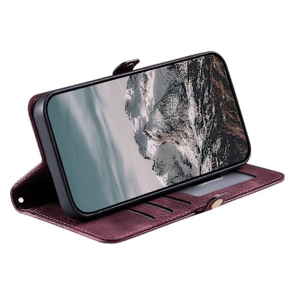 Plånboksfodral i läder för Samsung Galaxy S25 Edge, Skinnkänsla, Totem-tryck