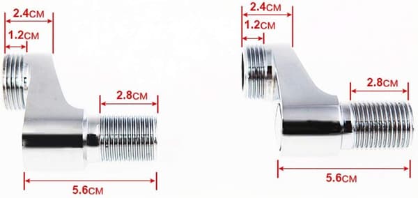 2-pack Tubkranadapter, Svängarm, Justerbar, 3/4\" 1/2\"