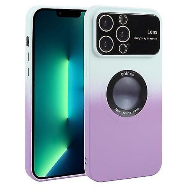 För Iphone 13 Pro Max Gradient Silikon Stötsäkert Magsafe Mobilskal Med Linsskydd