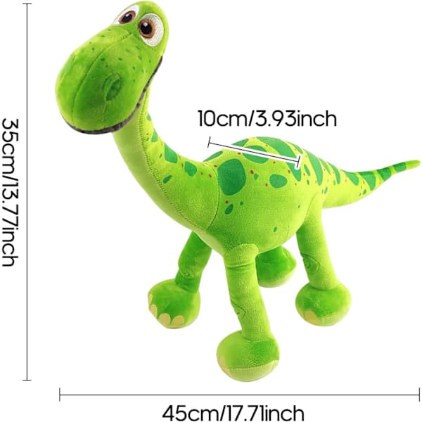 14\" Den Gode Dinosaur Arlo Grøn Blød Legetøjsbamse Dukke Julegave til Børn (S 14\")