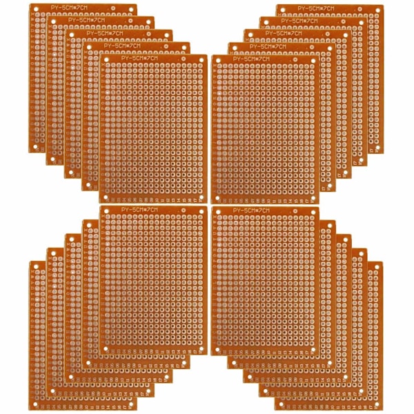 20 stk PCB-kretskort, universelle Matrix Bakelite-kretskort