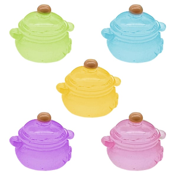 20 st Creative mini gelé mjölkburkar i resin gold