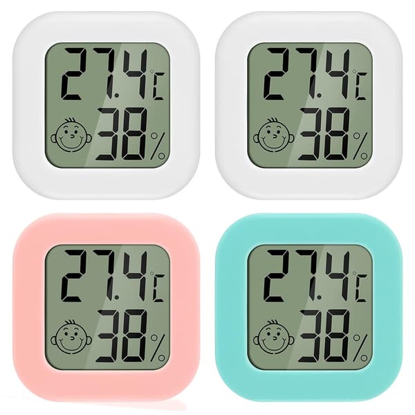 4 stk. Mini LCD Digital Indendørs Termometer Hygrometer