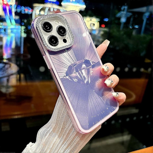 iPhone 16 Pro -kotelo IMD-timanttikuvio TPU+PC Iskunkestävä puhelinkuori