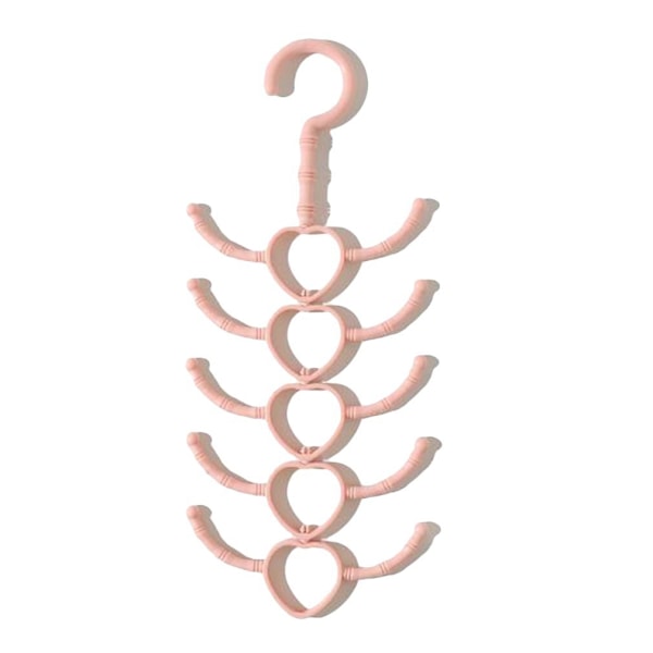 Roterbar 10-klo multifunksjonell krok kleshenger plast pink