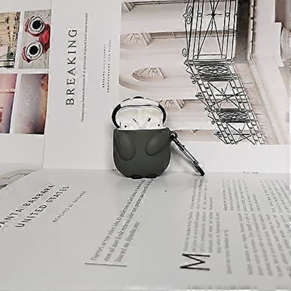 (605025) Kompatibelt med AirPods 1/2 Skal Pingvin, Barn Ungdomar Flickor Pojkar Kvinnor Skyddande Silikonskal för Pingvin AirPod Skal, Rolig Kawaii Mode C