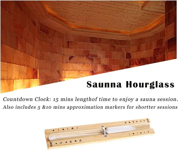 Sauna Timeglas 15 Minutter, Sauna Spa Timeglas Tilbehør