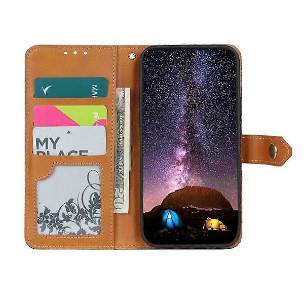Europæisk blomsterpræget læder telefoncover til iPhone 15