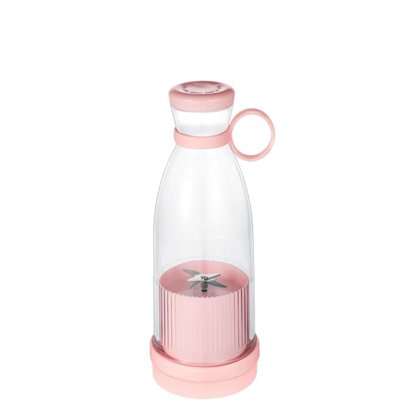 Genopladelig Bærbar Juicer Blender Flaske, Rustfrit Stål pink