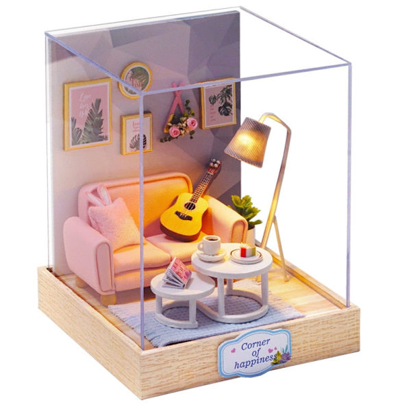 Cutebee DIY Dockhus 1/36 Skala Miniatyr Dockhus Japansk Trädgård Byggsats Leksaker för Barn Födelsedagspresenter