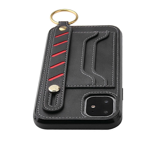 För iPhone 11 Armband Plånbok Läder Telefonfodral