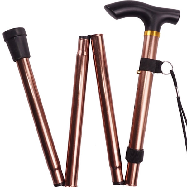 Foldbar stok, justerbar mobil hjælpe-skridsikker stok