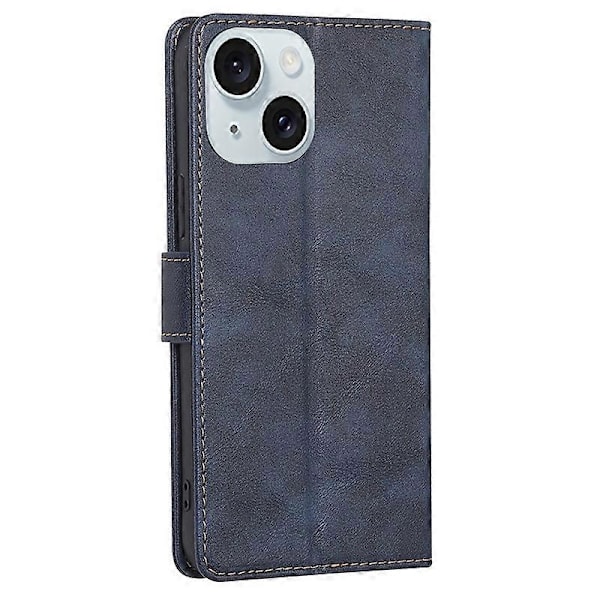 iPhone 15 Magneettilukko Folio Flip PU Nahkainen Lompakkokotelo Puhelinjalusta Suojakuori