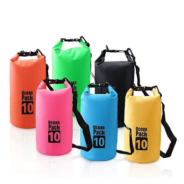 Vandtæt Dry Pack Taske 2L-30L Flydende Kano Kajak Camping Hav Taske Rygsæk grøn 10l green 10l