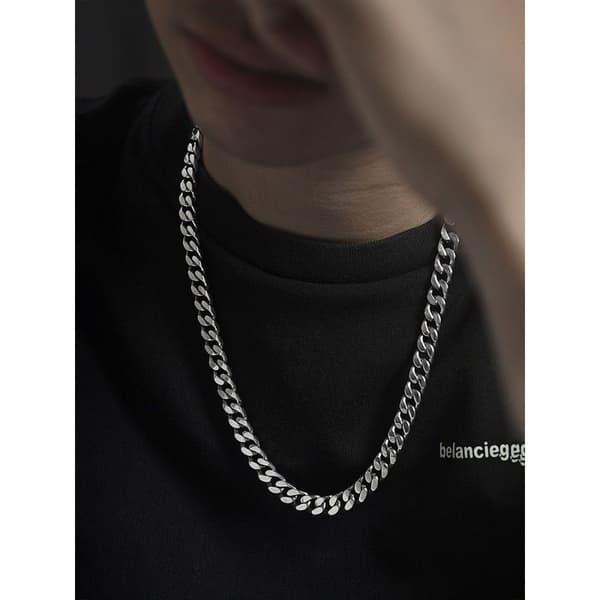 6 mm Herrkedja, Silvercuban Basic Halsband