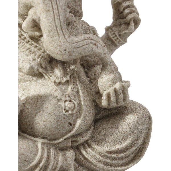 Elefantstaty i sandsten Ganesha Buddha handgjord figur