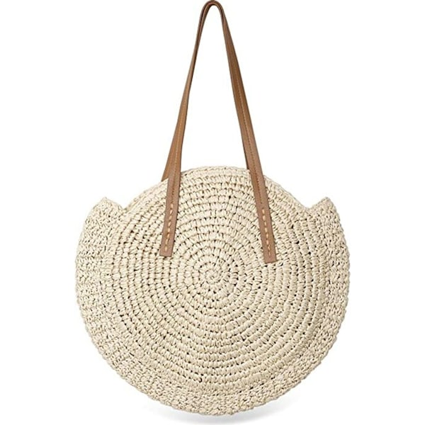 Halmstrandtaske sommer strandtaske rund