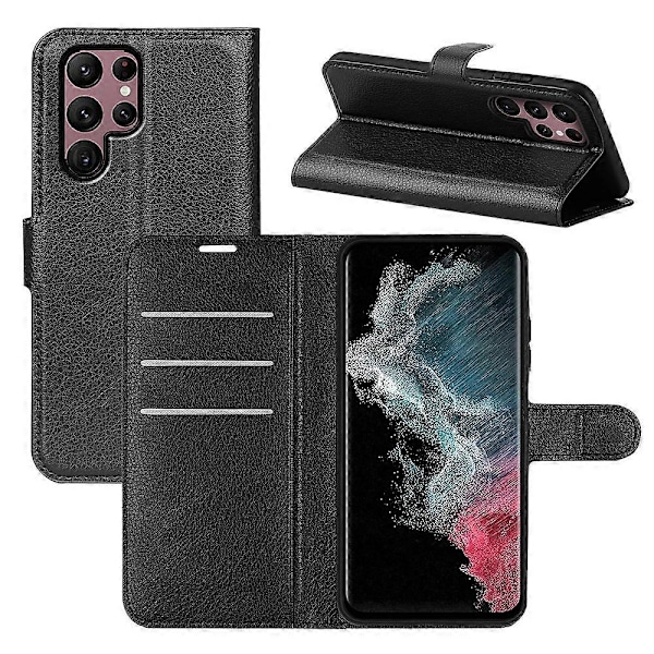 Telefonfodral, Samsung Galaxy S23 Ultra Läder Flip Fodral